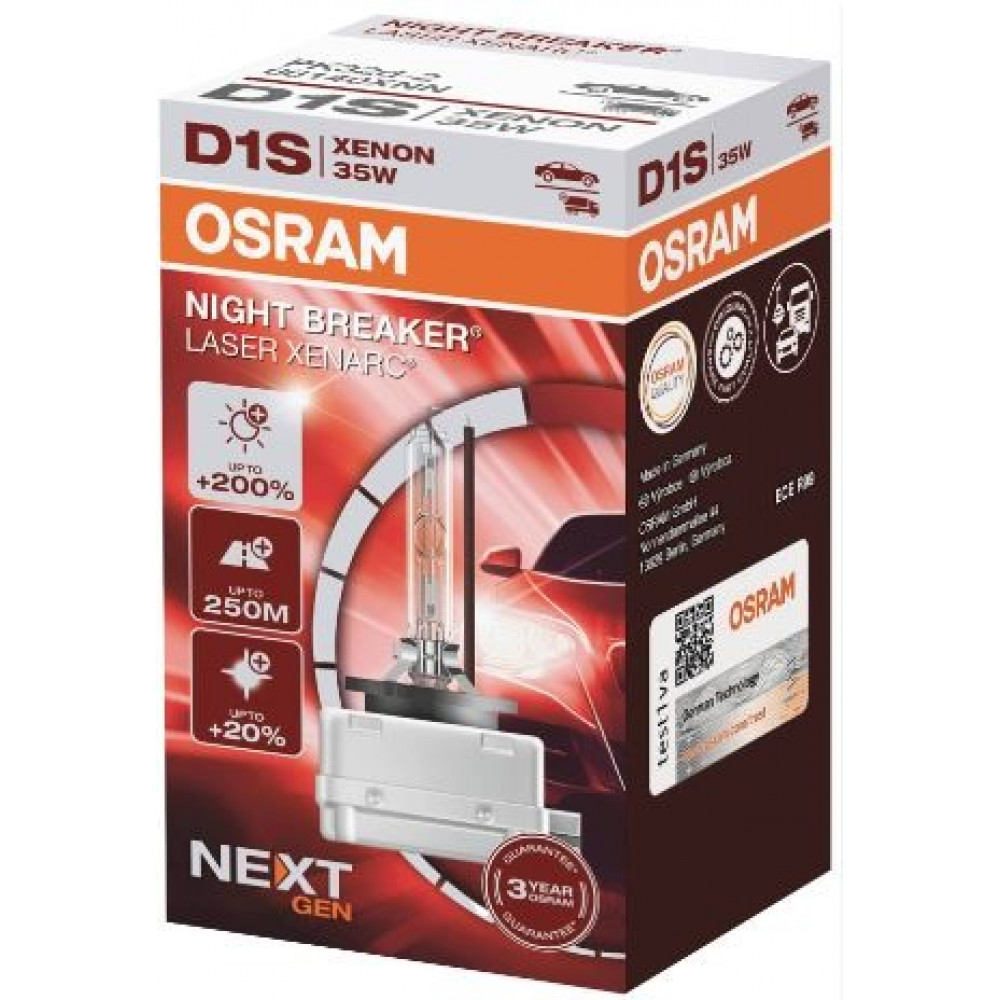 Auto ksenona spuldze OSRAM D1S NIGHT BREAKER LASER +200% (NEXT GEN) 66140XNN