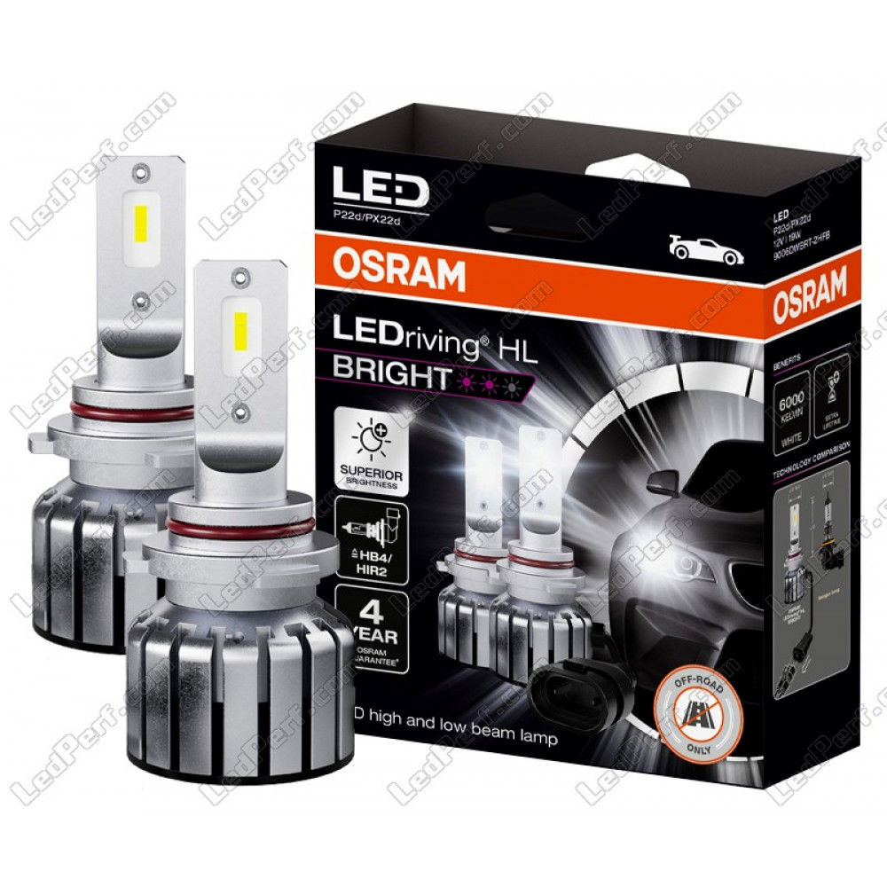 Авто LED лампочки OSRAM BRIGHT LED HIR2/HB4 6000K (2 шт.) 9006DWBRT-2HFB