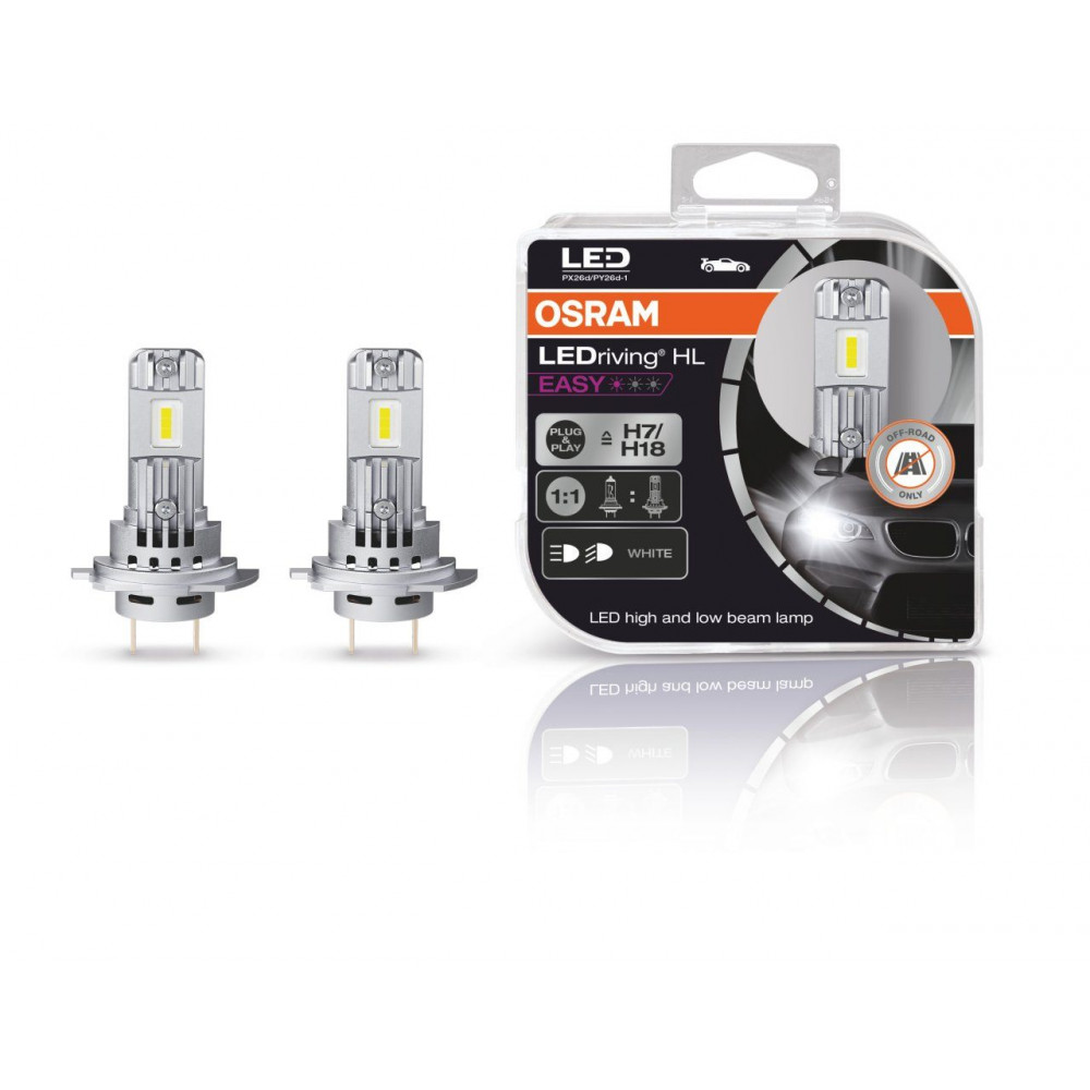 Auto pirn LED OSRAM H7/H18 LEDRIVING HL EASY 6000K (2 tk.) 64210DWESY-HCB