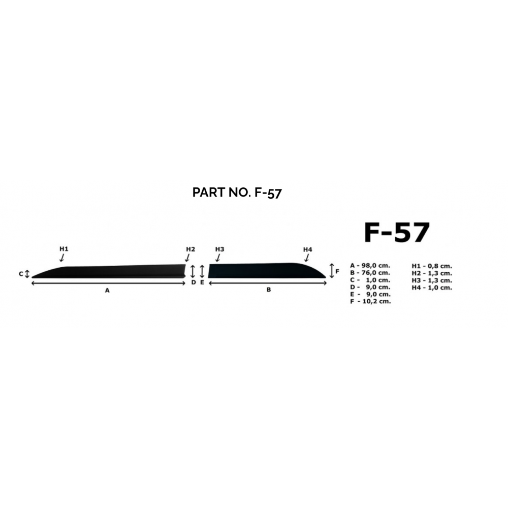 Dekoratīvie sānu moldingi F-57 (KODIAQ)