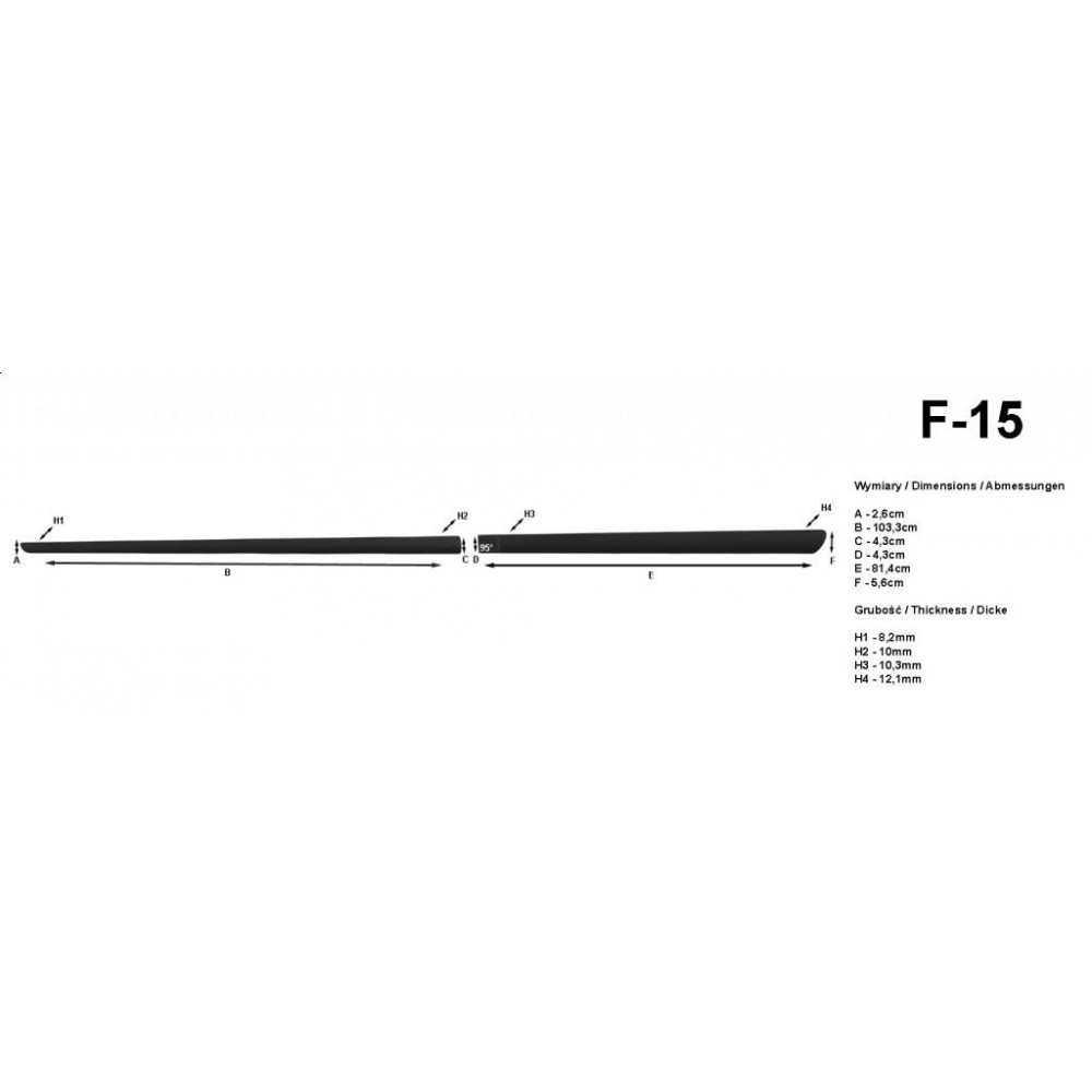 Dekoratīvie sānu moldingi F-15