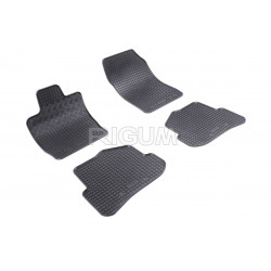 CAR RUBBER FLOOR MATS BLACK AUDI A1 (2010-...) RIGUM