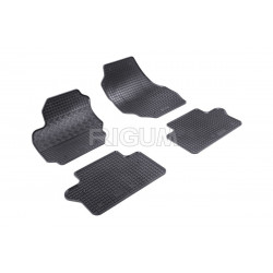 CAR RUBBER FLOOR MATS BLACK VOLVO V70 (2007-2016) RIGUM