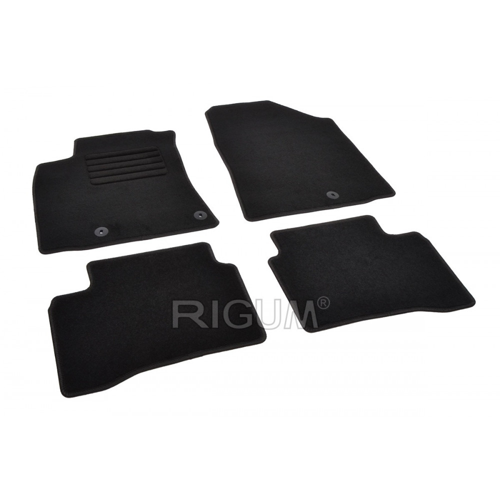 Car textile mats black HYUNDAI IONIQ HYBRID (2017-...) RIGUM TEXTILE