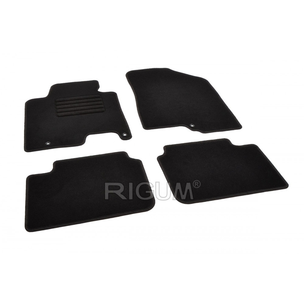 Auto paklāji auduma melnie KIA CEED (2012-2018) RIGUM TEXTILE