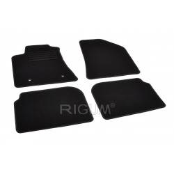 Auto paklāji auduma melnie TOYOTA AVENSIS (2003-2009) RIGUM TEXTILE