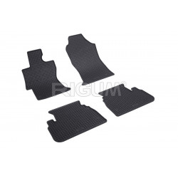 CAR RUBBER FLOOR MATS BLACK SUBARU XV (2018-...) RIGUM