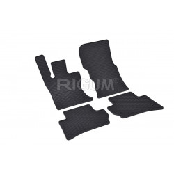 CAR RUBBER FLOOR MATS BLACK JAGUAR F-PACE (2016-...) RIGUM