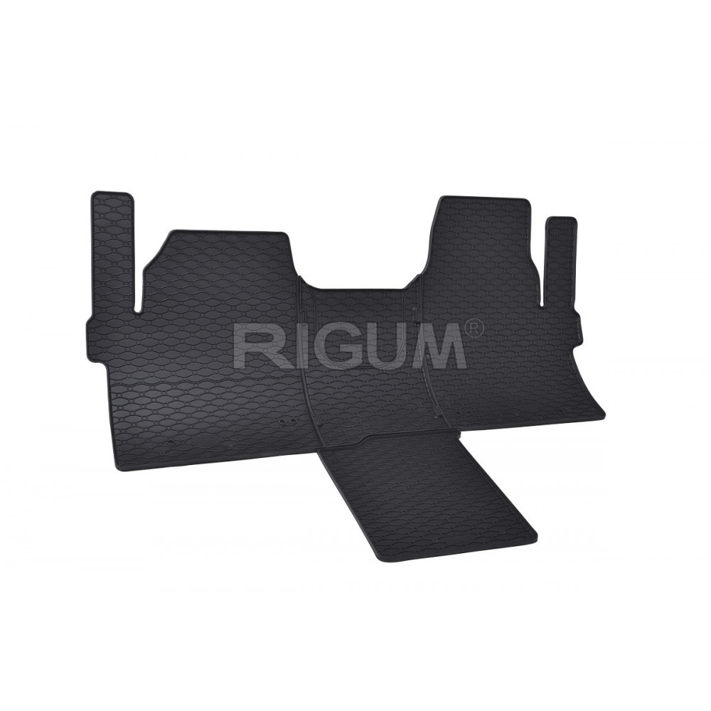 CAR RUBBER FLOOR MATS BLACK VW T7 Caravelle (2s.) (2025-...) RIGUM