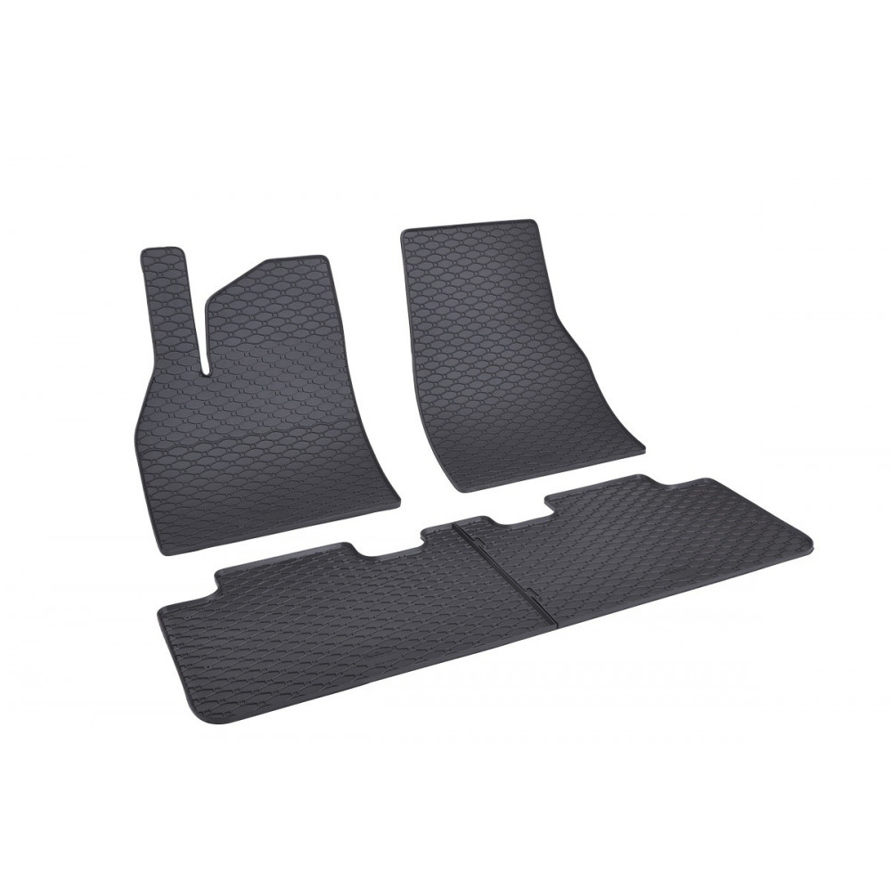 CAR RUBBER FLOOR MATS BLACK TESLA model Y (2025-...) RIGUM