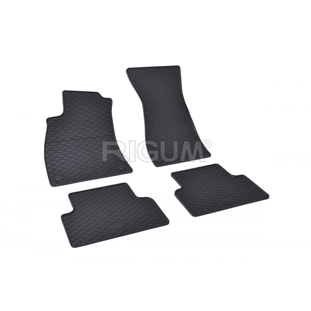 CAR RUBBER FLOOR MATS BLACK AUDI A5 MHEV (2025-...) RIGUM