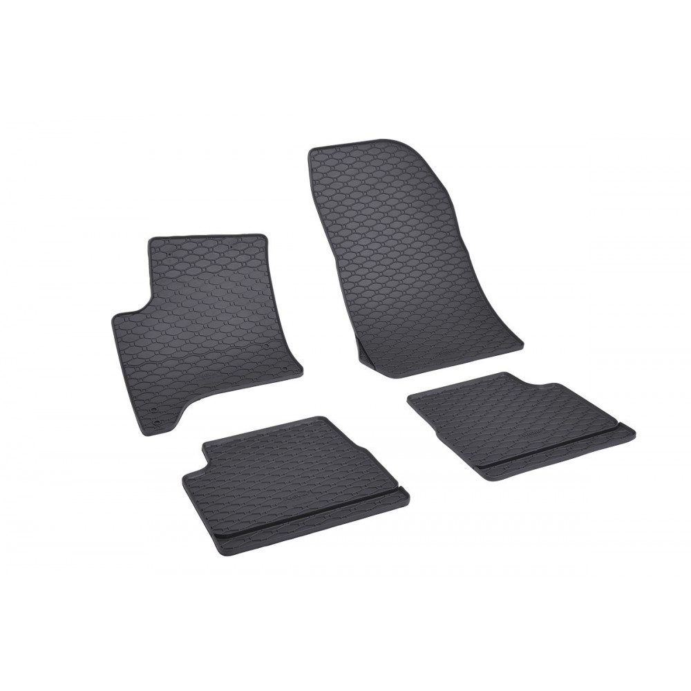 CAR RUBBER FLOOR MATS BLACK PEUGEOT 208 II MHEV Hybrid (2024-...) RIGUM