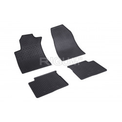 CAR RUBBER FLOOR MATS BLACK ALFA ROMEO GIULIETTA (2010-...) RIGUM