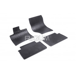 CAR RUBBER FLOOR MATS BLACK AUDI Q7 (2006-2015) RIGUM