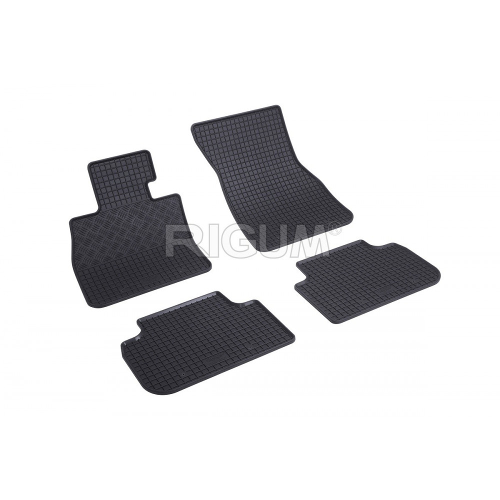 CAR RUBBER FLOOR MATS BLACK BMW 2 GRAN COUPE F44 (2020-...) RIGUM