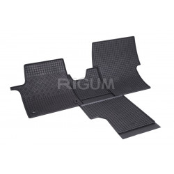 CAR RUBBER FLOOR MATS BLACK TOYOTA PROACE VERSO (2s.) + TUNEL (2016-...) RIGUM