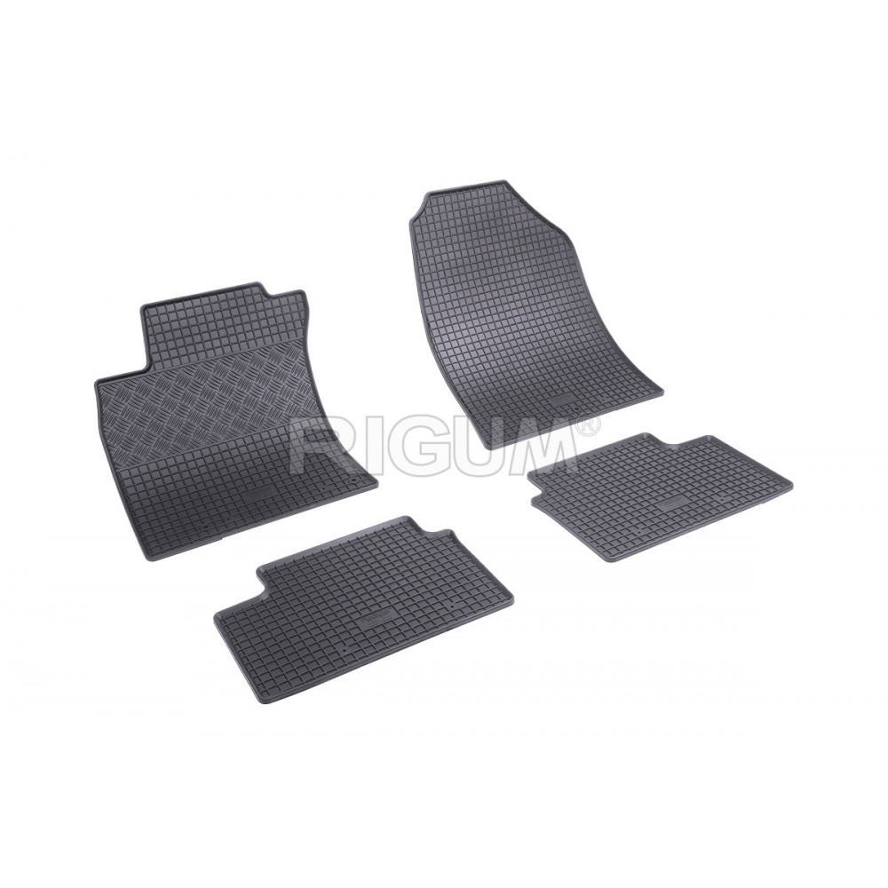 CAR RUBBER FLOOR MATS BLACK HYUNDAI i30 (2017-...) RIGUM