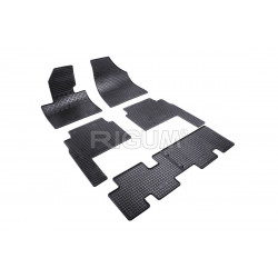 CAR RUBBER FLOOR MATS BLACK KIA SORENTO (7v.) (2009-2012) RIGUM