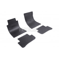 CAR RUBBER FLOOR MATS BLACK MERCEDES C-class W203 (2000-2007) RIGUM