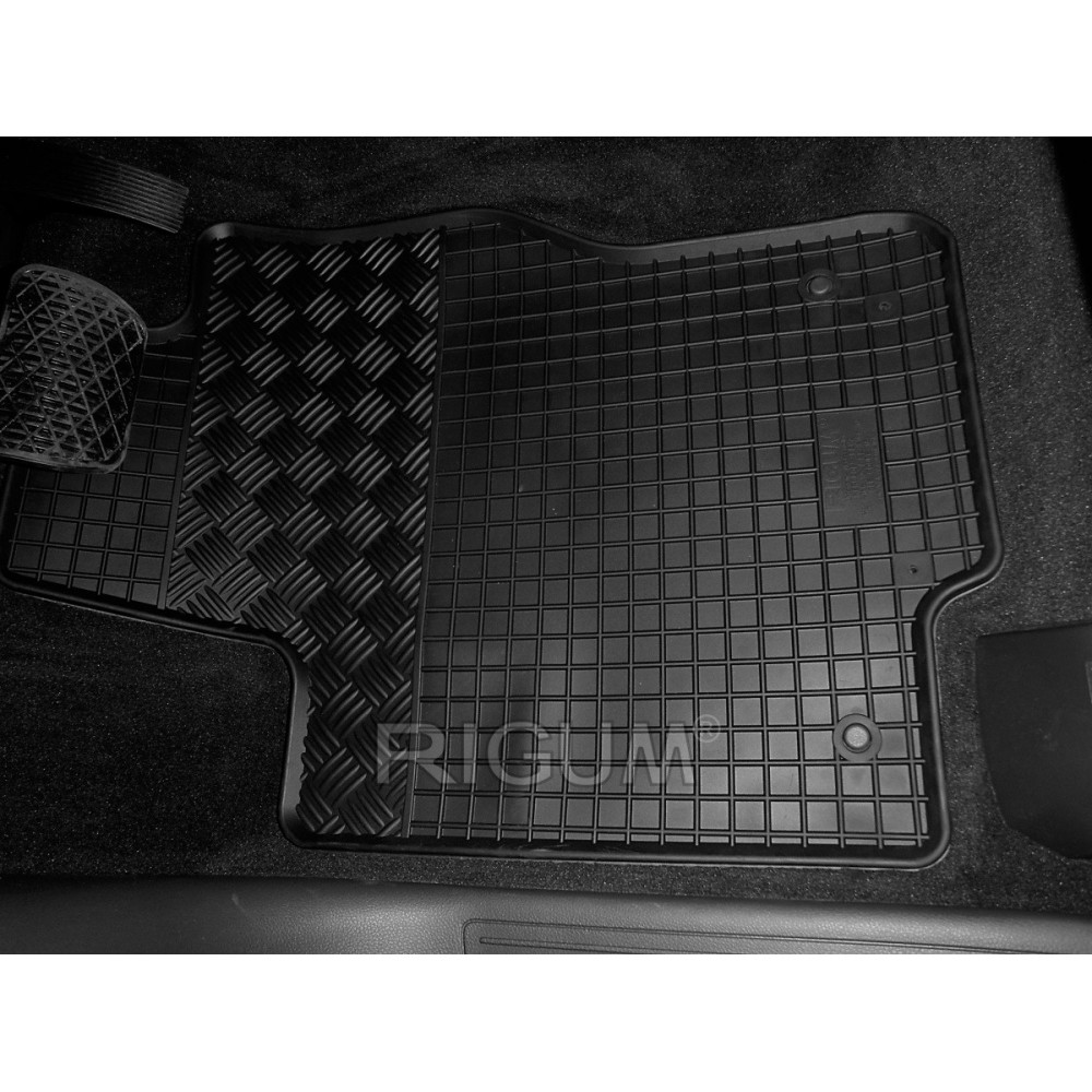 CAR RUBBER FLOOR MATS BLACK MB GL-class/GLS-class X166 (2012-...) RIGUM