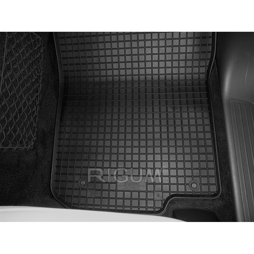 CAR RUBBER FLOOR MATS BLACK MB GL-class/GLS-class X166 (2012-...) RIGUM