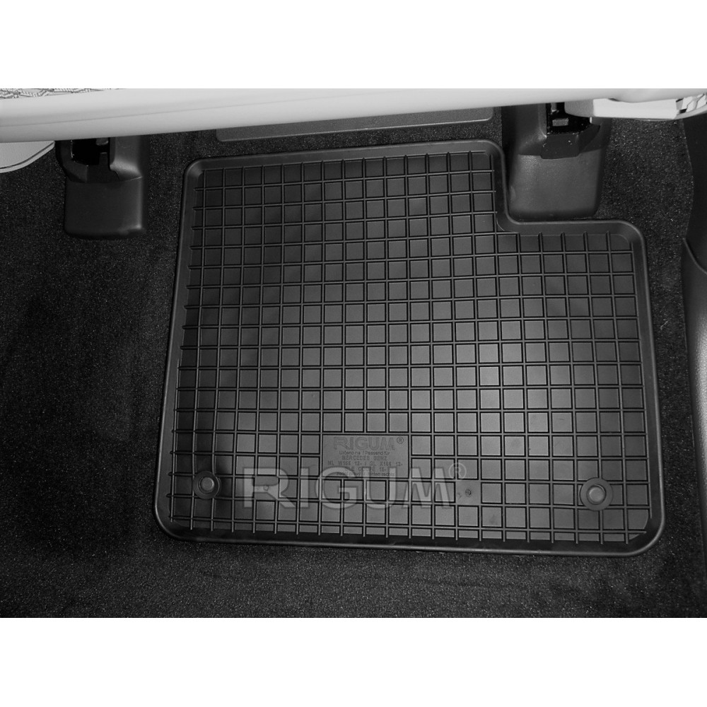 CAR RUBBER FLOOR MATS BLACK MB GL-class/GLS-class X166 (2012-...) RIGUM