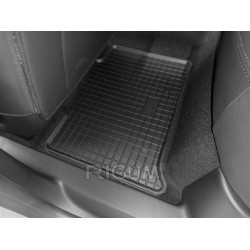 CAR RUBBER FLOOR MATS BLACK RENAULT ZOE (2013-...)  RIGUM