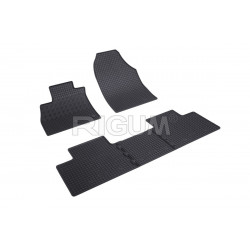 CAR RUBBER FLOOR MATS BLACK RENAULT SCENIC (2016-...) RIGUM