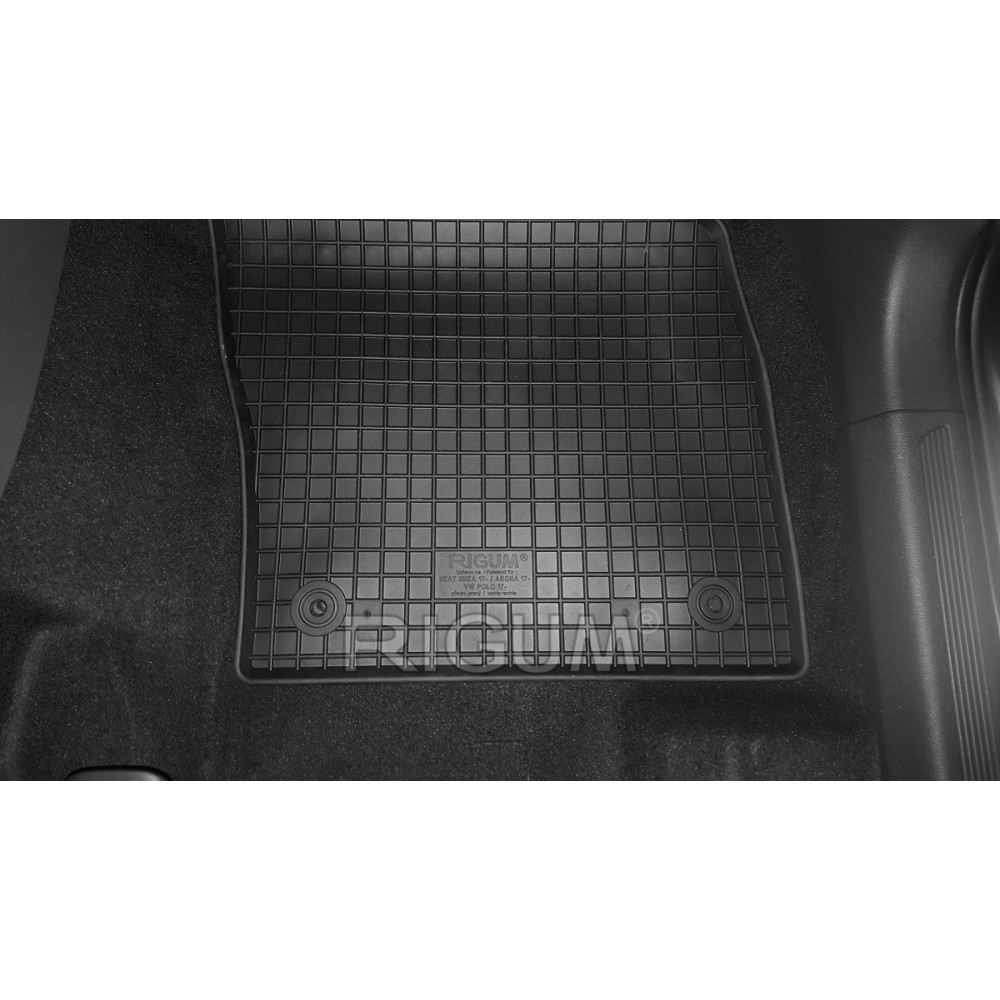 CAR RUBBER FLOOR MATS BLACK SKODA FABIA IV (2021-...) RIGUM