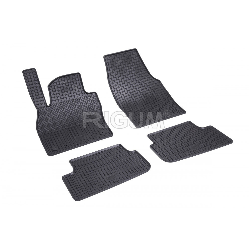 CAR RUBBER FLOOR MATS BLACK SKODA FABIA IV (2021-...) RIGUM