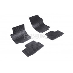 CAR RUBBER FLOOR MATS BLACK SKODA CITIGO (2011-...) RIGUM