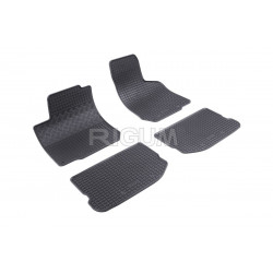 CAR RUBBER FLOOR MATS BLACK VOLKSWAGEN GOLF IV (1998-2004) RIGUM