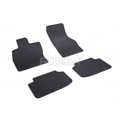 CAR RUBBER FLOOR MATS BLACK SKODA OCTAVIA IV (2020-...) RIGUM