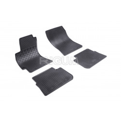 CAR RUBBER FLOOR MATS BLACK SUBARU IMPREZA (2008-...) RIGUM