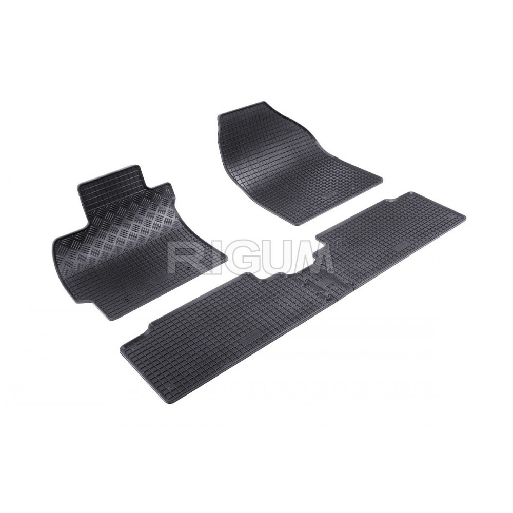 CAR RUBBER FLOOR MATS BLACK TOYOTA AURIS (2007-2012) RIGUM