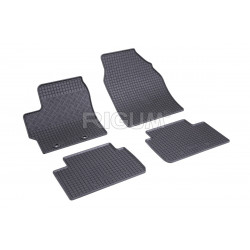 CAR RUBBER FLOOR MATS BLACK TOYOTA YARIS (2020-...) RIGUM