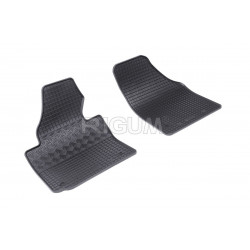 CAR RUBBER FLOOR MATS BLACK VOLKSWAGEN CADDY 2m (2004-2020) RIGUM