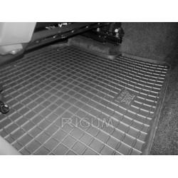 CAR RUBBER FLOOR MATS BLACK SKODA FABIA III (2014-...) RIGUM