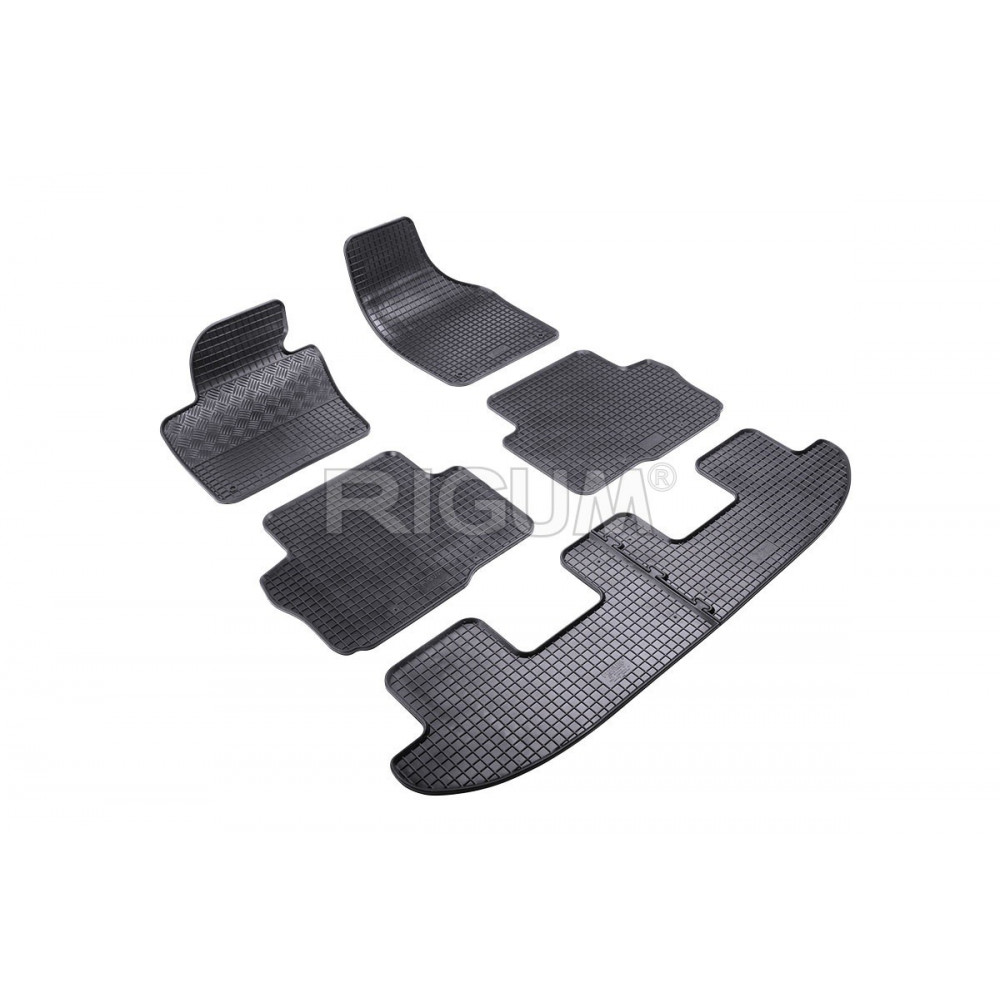 CAR RUBBER FLOOR MATS BLACK SEAT ALHAMBRA (7s.) (2010-...) RIGUM