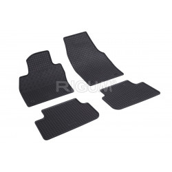 CAR RUBBER FLOOR MATS BLACK VOLKSWAGEN T-CROSS (2019-...) RIGUM