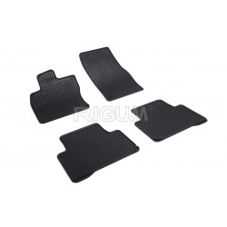 CAR RUBBER FLOOR MATS BLACK VOLKSWAGEN TIGUAN (2016-...) RIGUM