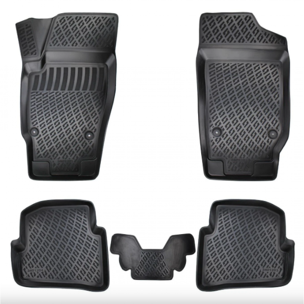 GUMINIAI KILIMELIAI JUODI 3D SKODA FABIA (2015-2021) RIZLINE