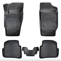 AUTO KUMMIMATID MUSTAD 3D SKODA FABIA (2015-2021) RIZLINE