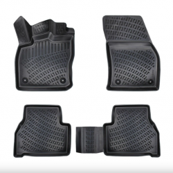 KUMIMATTOSARJA MUSTA 3D VW CADDY (2020-...) RIZLINE