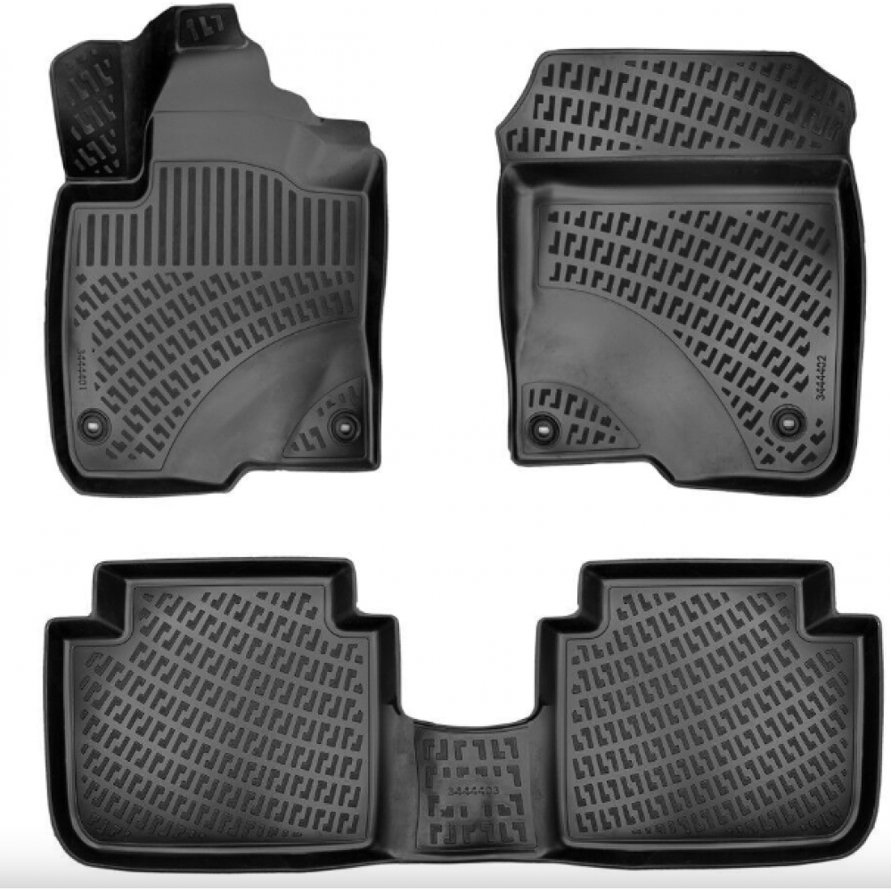 CAR RUBBER FLOOR MATS BLACK 3D HONDA ZR-V (2023-...) RIZLINE