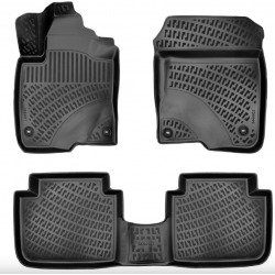 CAR RUBBER FLOOR MATS BLACK 3D HONDA ZR-V (2023-...) RIZLINE