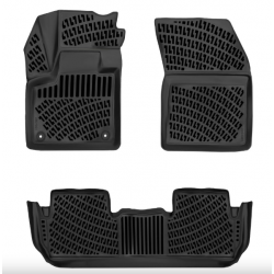 CAR RUBBER FLOOR MATS BLACK 3D PEUGEOT 3008 GT Line (2016-2023) RIZLINE