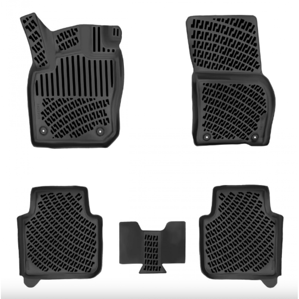 KUMIMATTOSARJA MUSTA 3D VW TAYRON (2025-...) RIZLINE