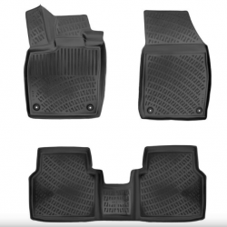 CAR RUBBER FLOOR MATS BLACK 3D SKODA ELROQ (2025-...) RIZLINE