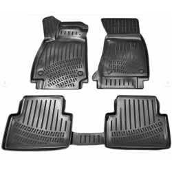 CAR RUBBER FLOOR MATS BLACK 3D AUDI A6 C9 (2025-...) RIZLINE CAR RUBBER FLOOR MATS BLACK 3D AUDI A6 C9 (2025-...) RIZLINE